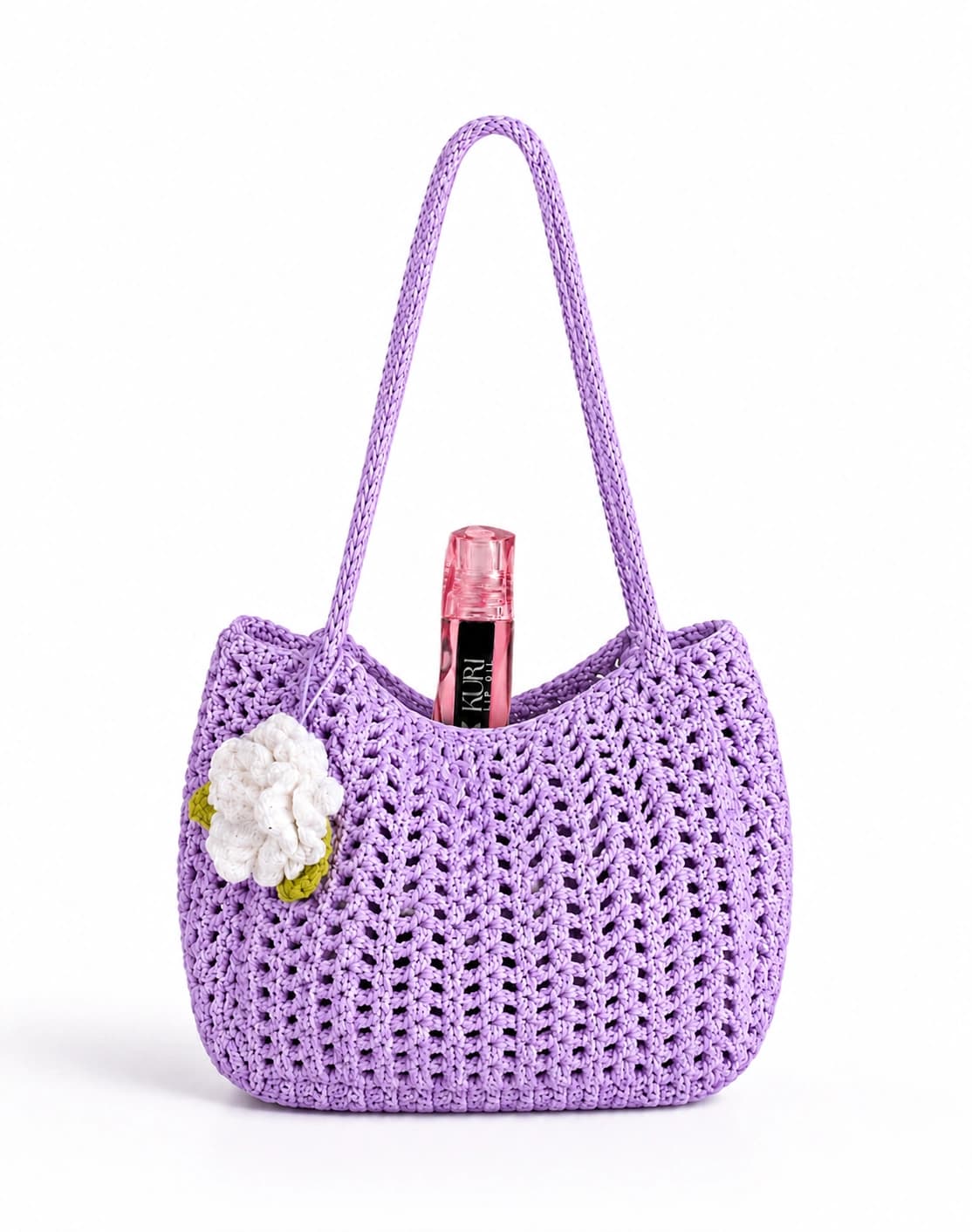 Kuri Blueberry Lip Oil + Kuri Crochet Tote Bag