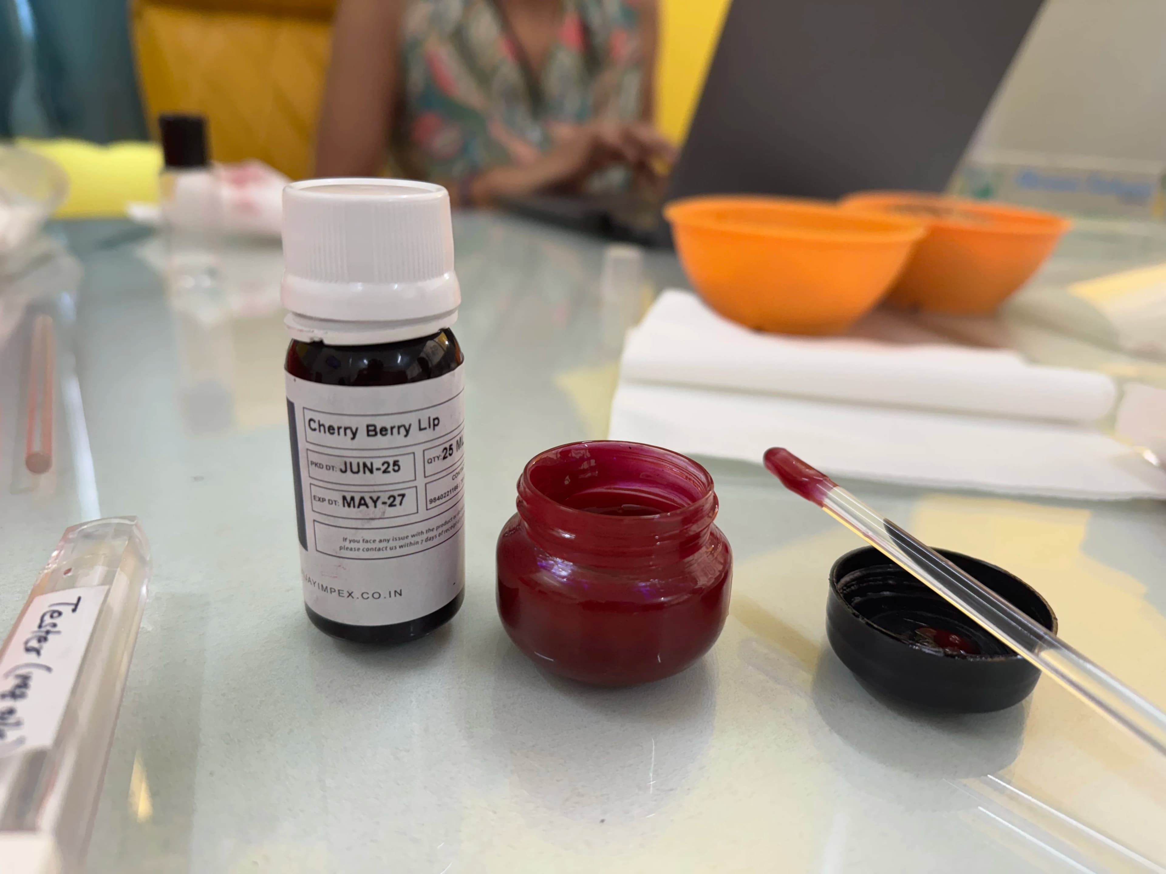 Cherry berry lip formula testing